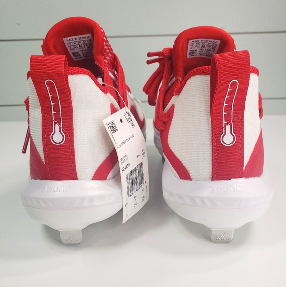 Adidas Icon V Bounce Iced Out EE4130 Red White Baseball Cleats Men 7 Women 8 - Picture 6 of 13